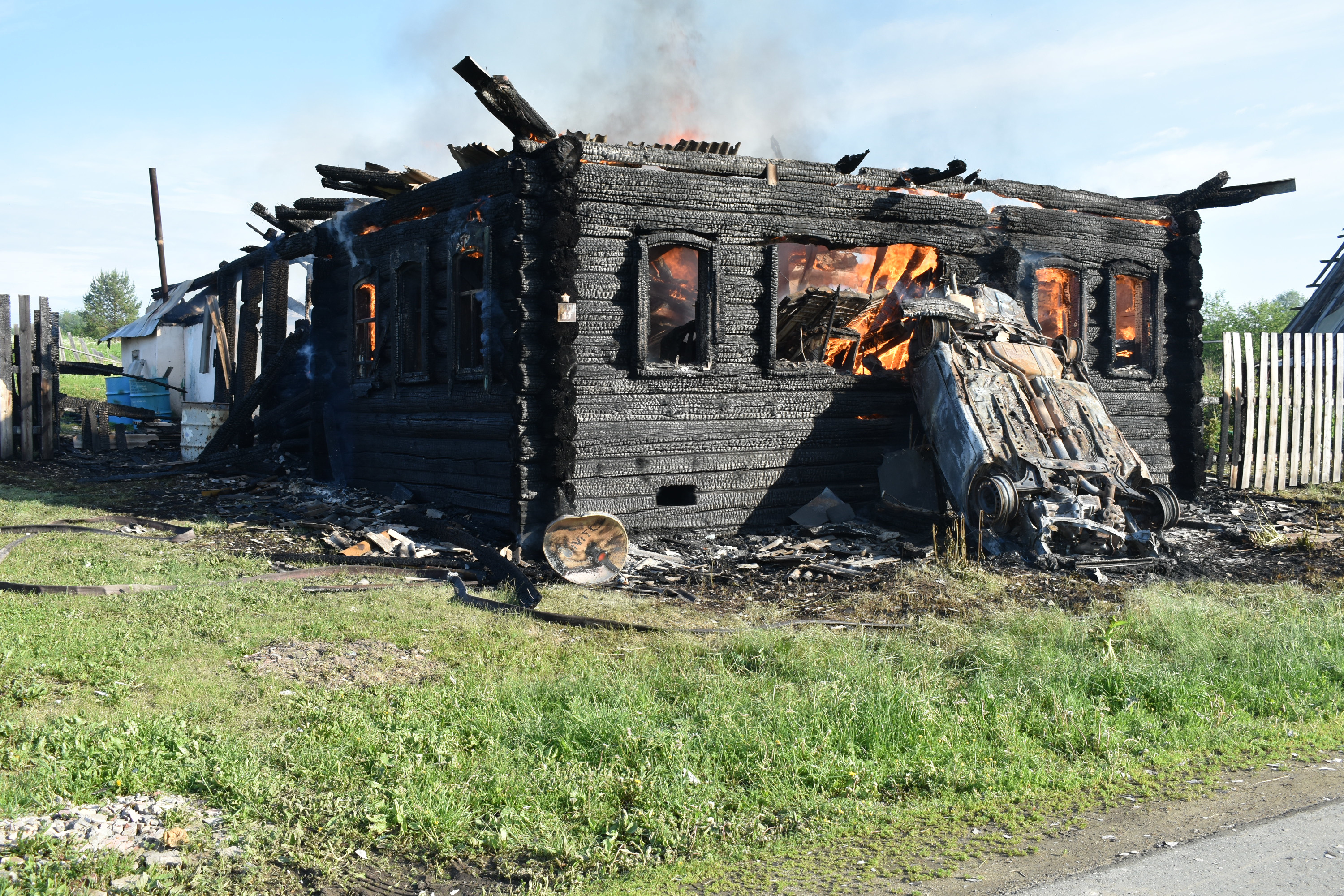 Пожар в деревне