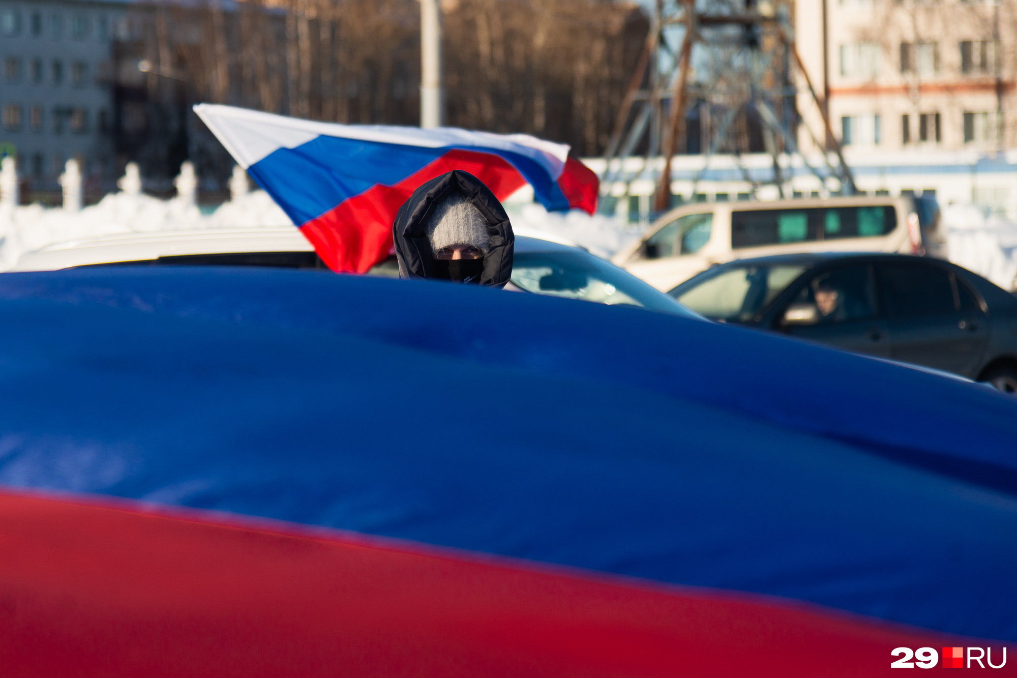 Автопробег флаг России
