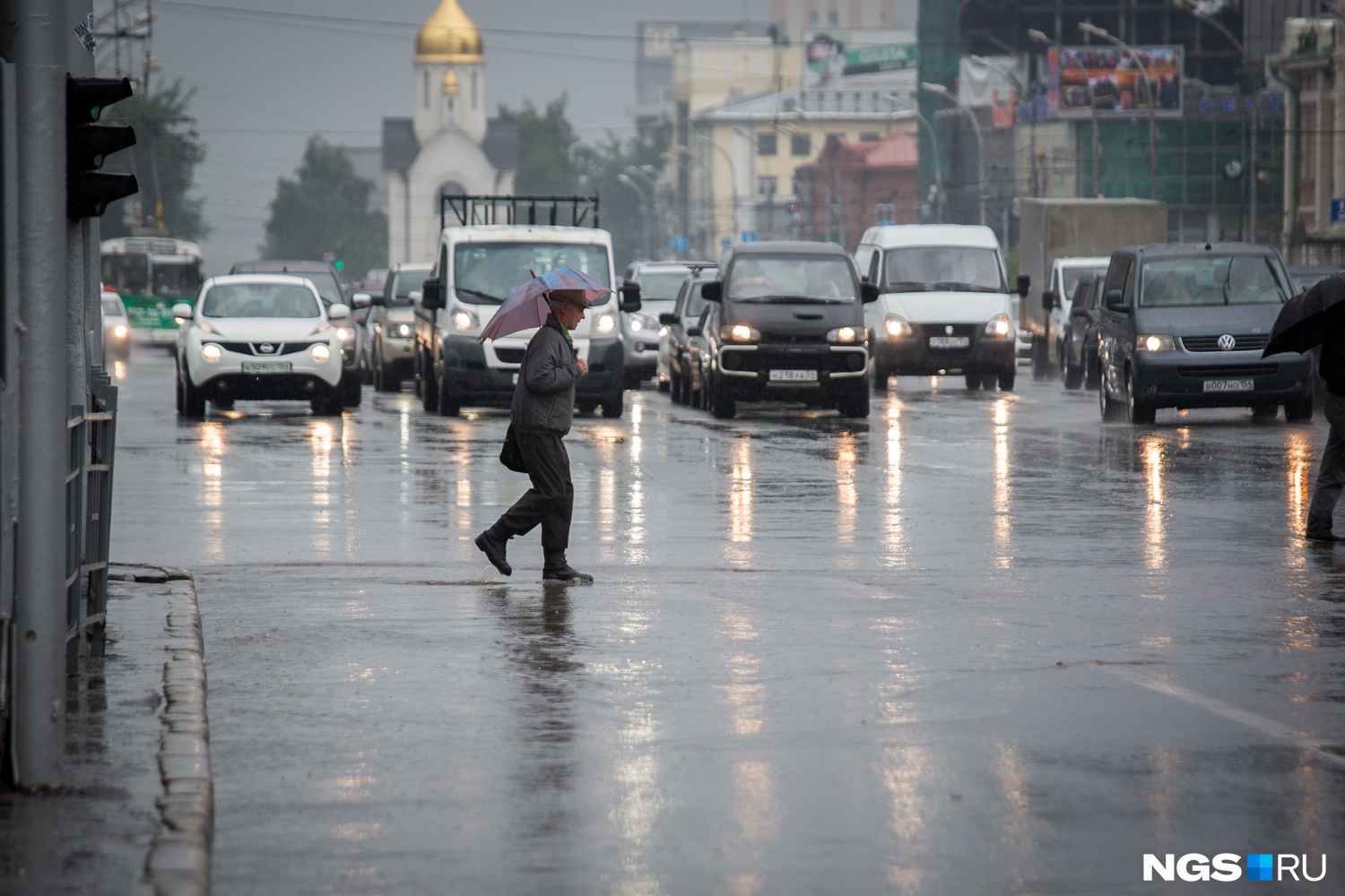 Новосибирск осень сильный дождь