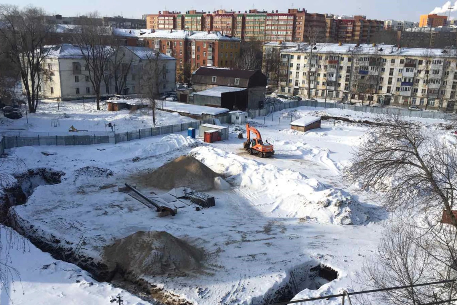 Постройка многоэтажки на победе в Самаре