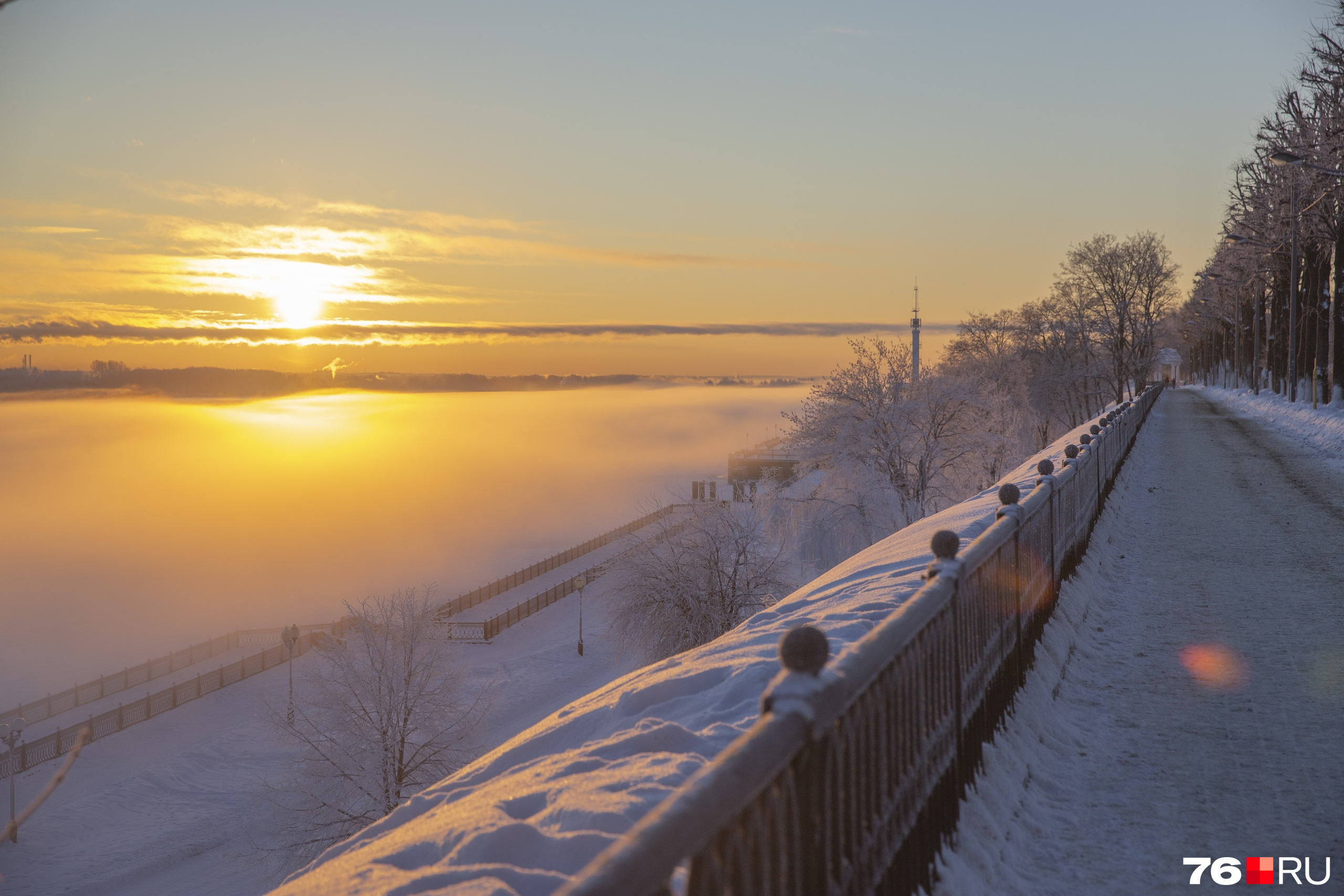 Волга в Ярославле зимой