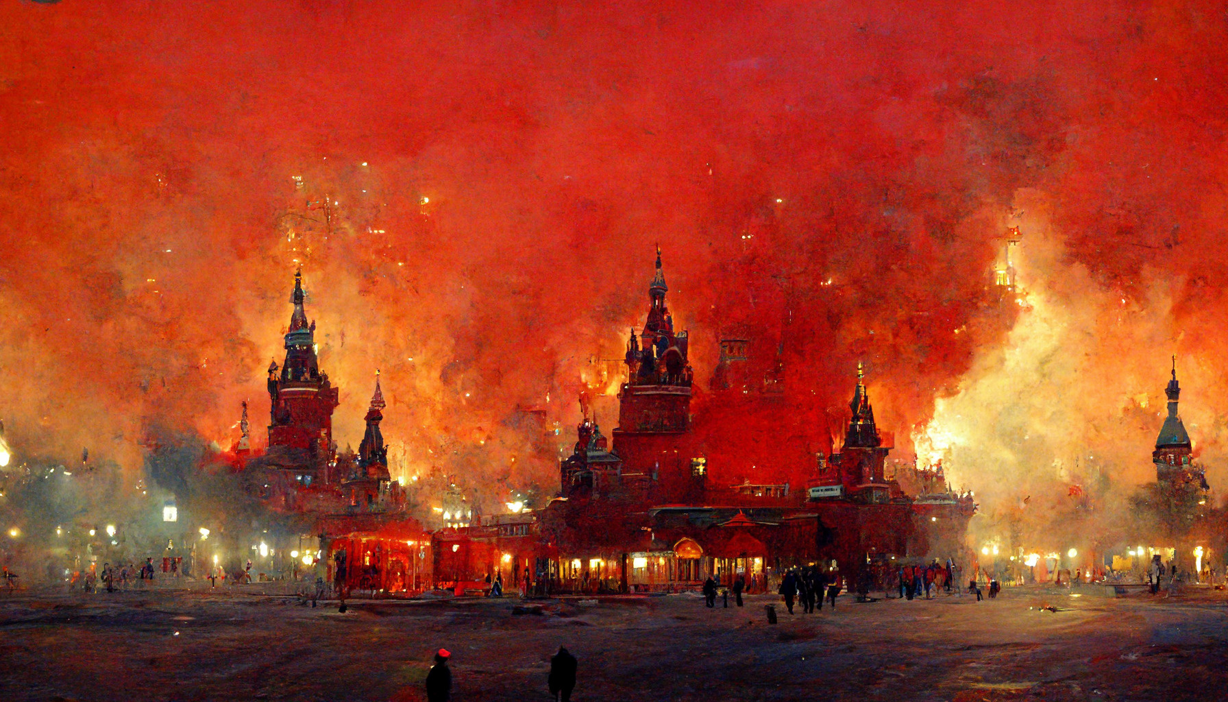 На этом фото легко можно узнать главные достопримечательности российской столицы