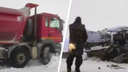 Большегруз раздавил ВАЗ-2107 после выезда на встречку на севере края. Водитель погиб