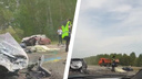 Один погибший и четыре пострадавших: массовая авария произошла на Чуйском тракте — видео с последствиями