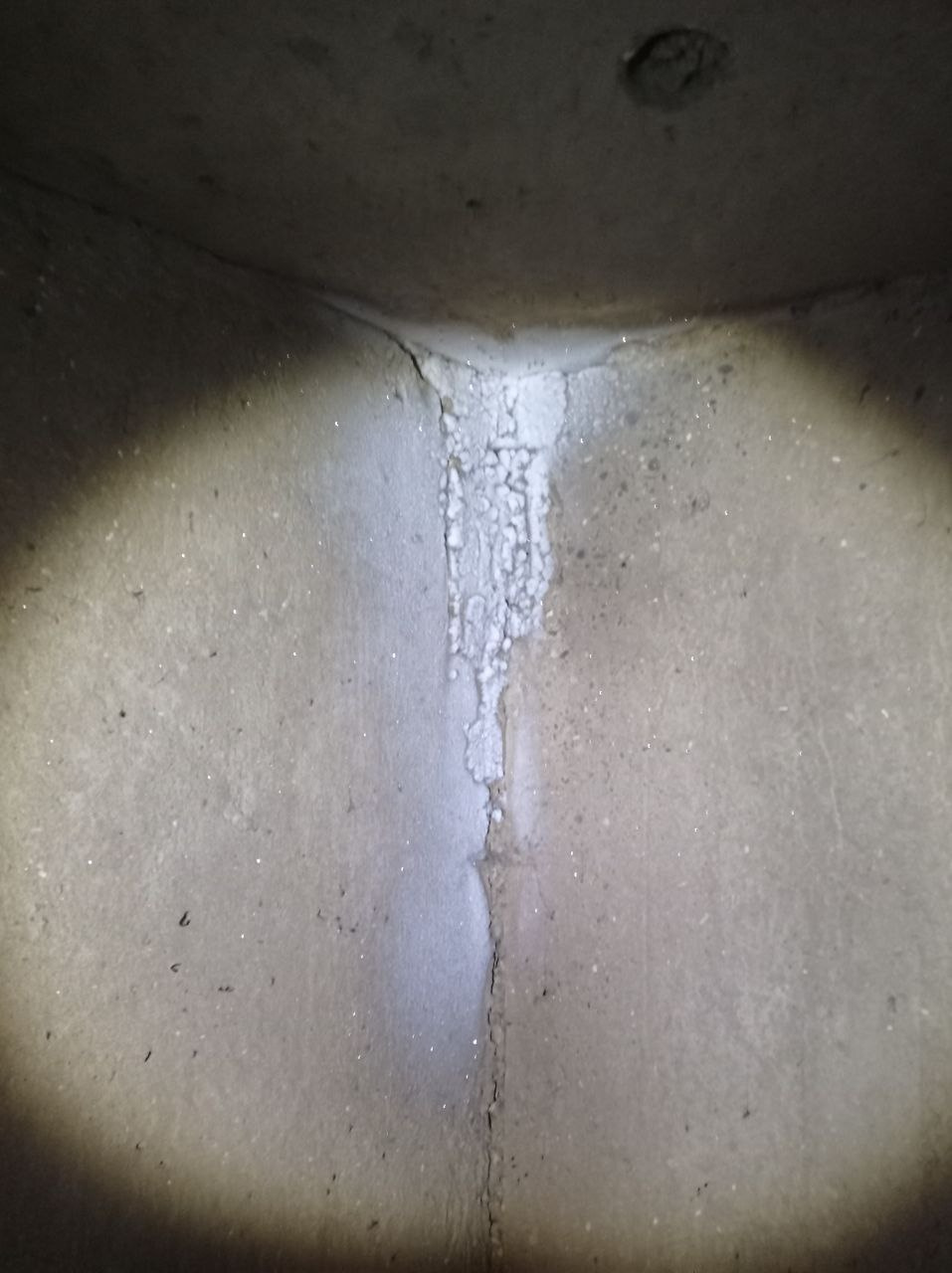 В подвале по улице Туманова стена покрылась льдом