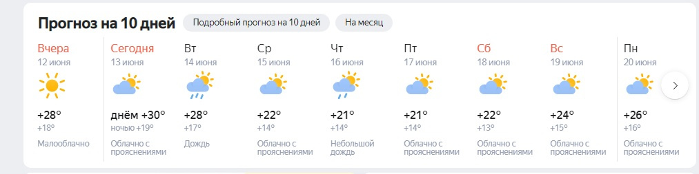 Новосибирский 14 день погода