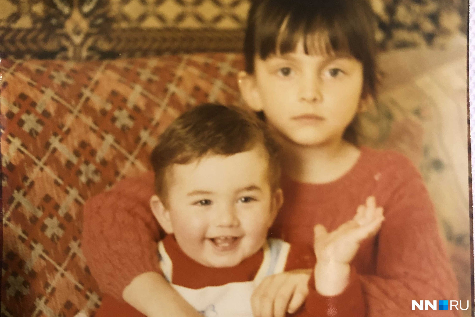 Алексей Чепко с сестрой в детстве