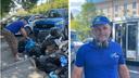 Новосибирца, который выложил мешки с мусором на дорогу, передали медикам