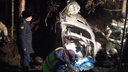 Один погиб, четверо пострадали: появились фото и видео с места крушения вертолета под Костромой