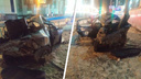 Машина каршеринга врезалась в бетонное ограждение на проспекте Димитрова — есть пострадавшие