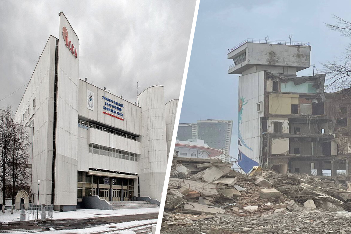 Здание баскетбольного клуба ЦСКА в Москве, УСК ЦСКА сносят здание,  Универсальный спортивный комплекс ЦСКА почему сносят здание, УСК на  Ленинградском проспекте, Новый комплекс на месте объектов ЦСКА - 1 мая 2022  - msk1.ru