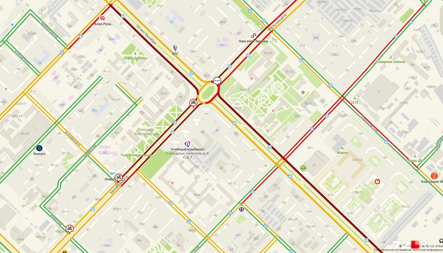 Кольцо мельникайте 50 лет октября тюмень схема движения