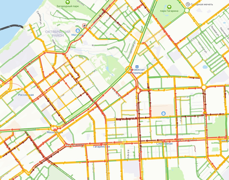 Пробки Самара. Самара пробки в центре.