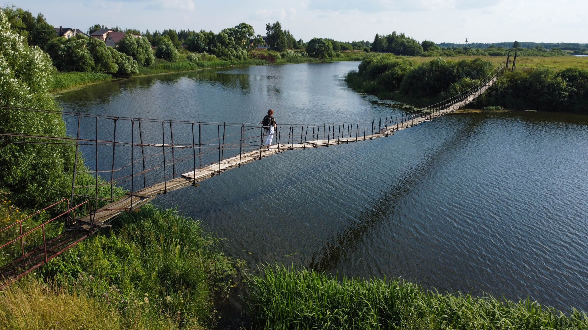 Подвесной мост в Стрелице Воронежская область