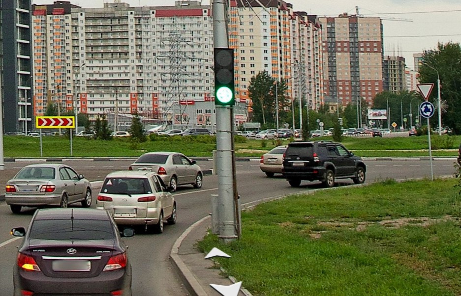 Одна из крупнейших развязок в Красноярске