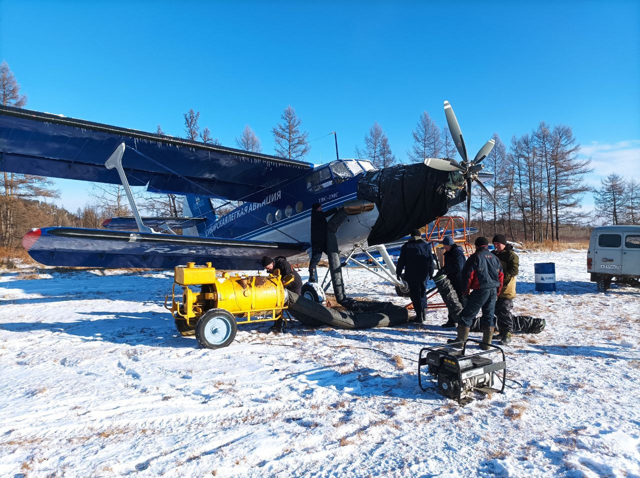 Пострадавший при посадке в Забайкалье самолет отремонтировали в полевых условиях