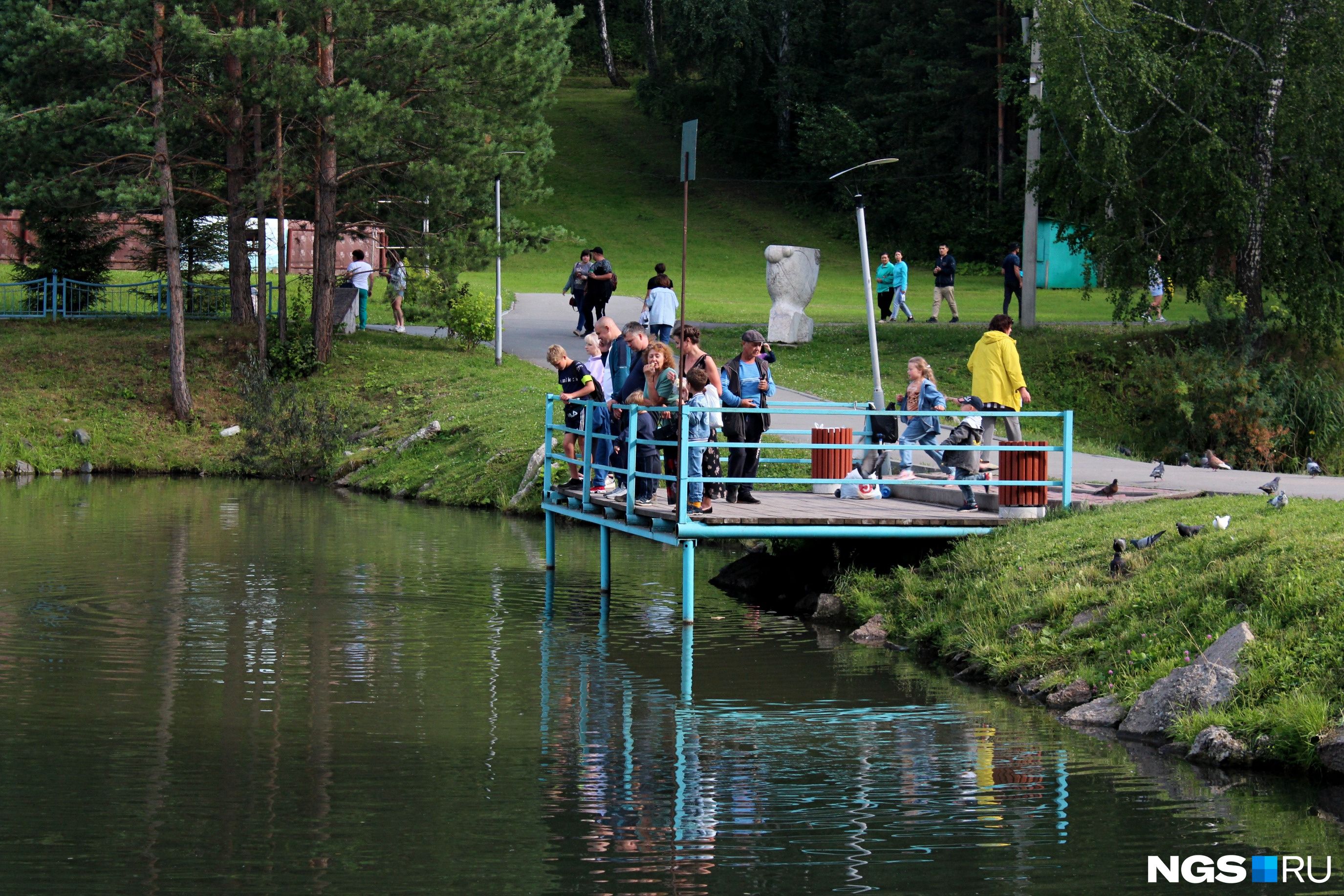 Парк Кольцово в Новосибирске летом