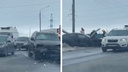 Три автомобиля столкнулись на Казанском шоссе. Очевидцы сняли произошедшее на видео