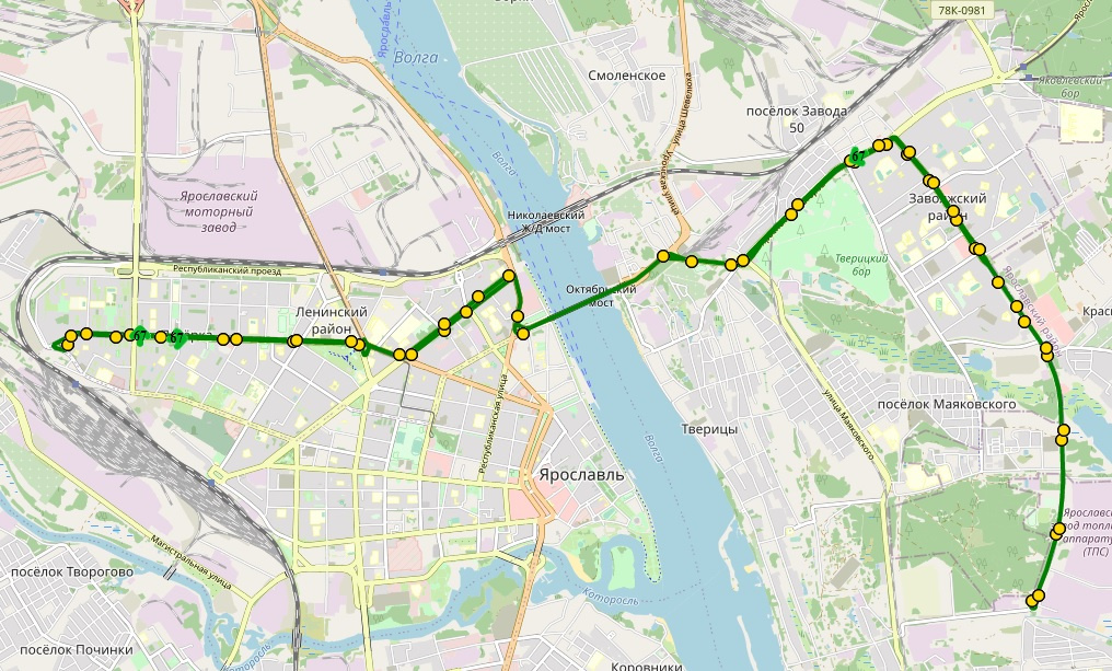 Автобусные маршруты ярославля схема