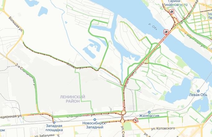 В районе Димитровского моста произошло два ДТП, по данным «Яндекса»