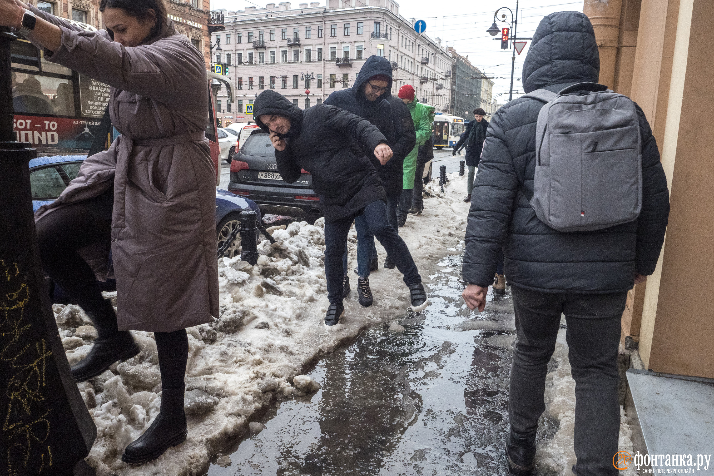 Последствия снегопада и оттепели