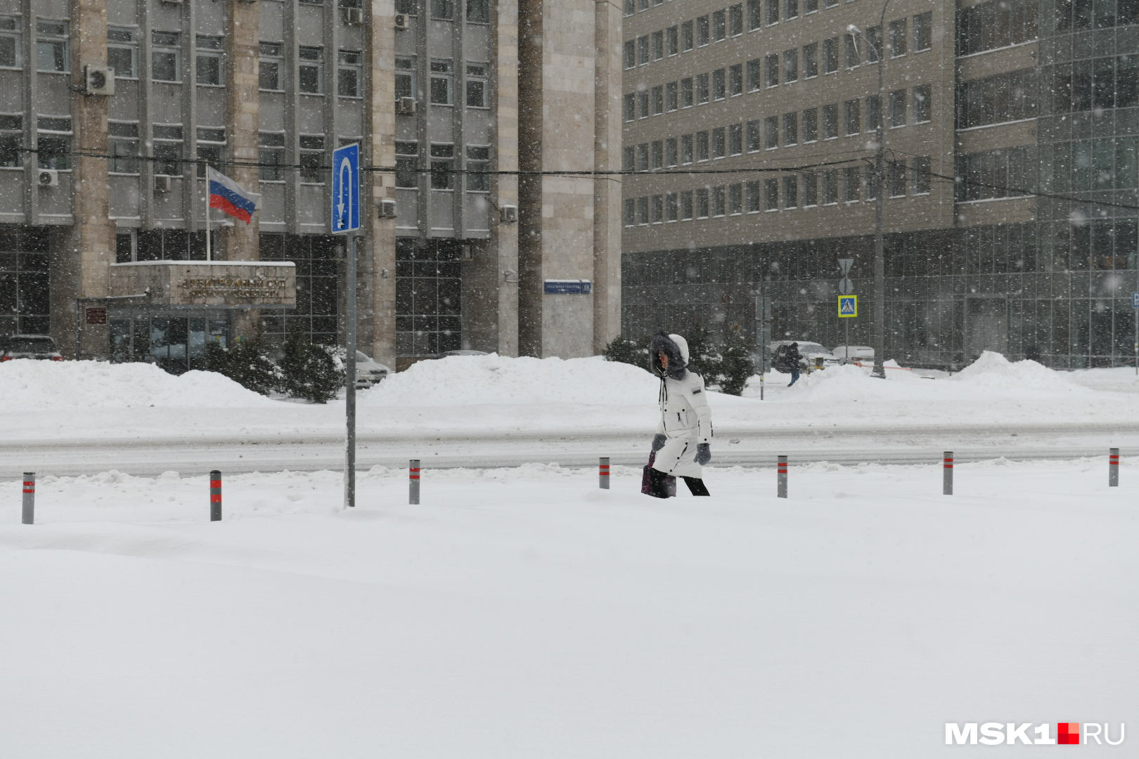 Москву засыпает снегом сегодня