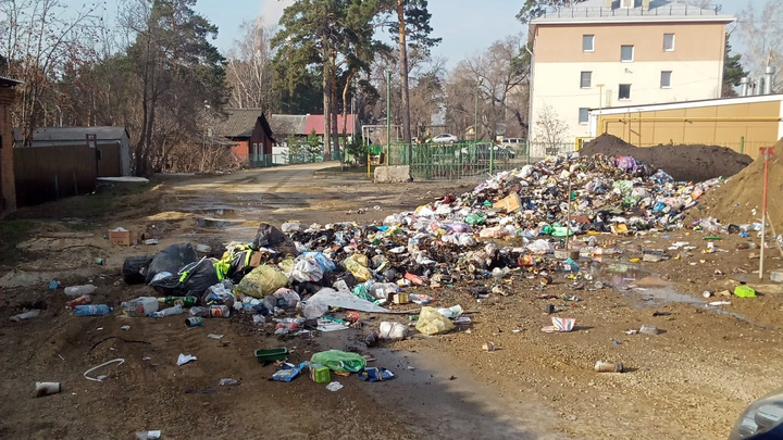 Мусор на всю улицу: власти Кемерова объяснили причину выгрузки отходов на дорогу
