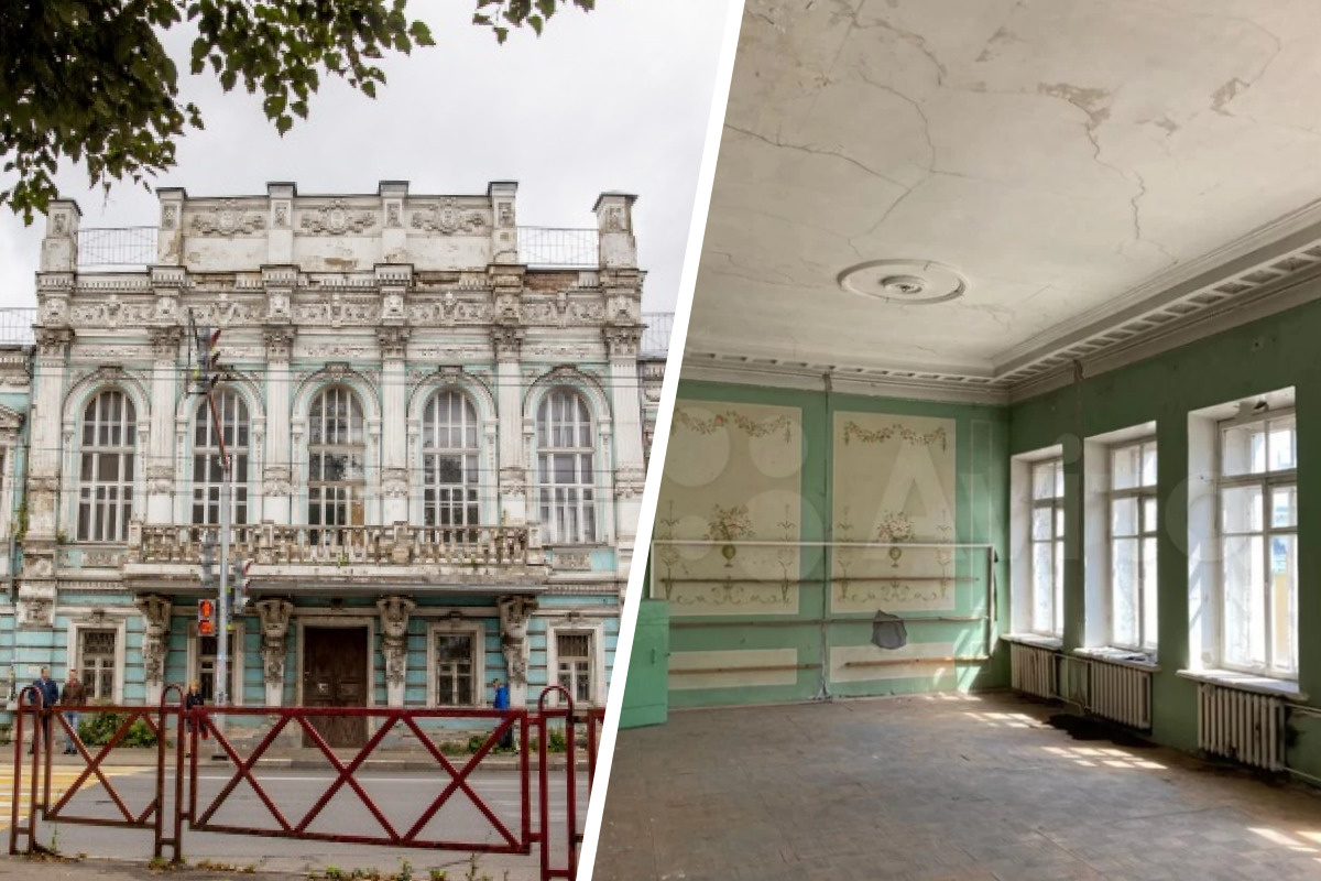 Как изнутри выглядит дом с атлантами в Ярославле (дом Дунаева): его  выставили на продажу на Авито за 47 миллионов рублей - 8 июля 2022 - 76.ru