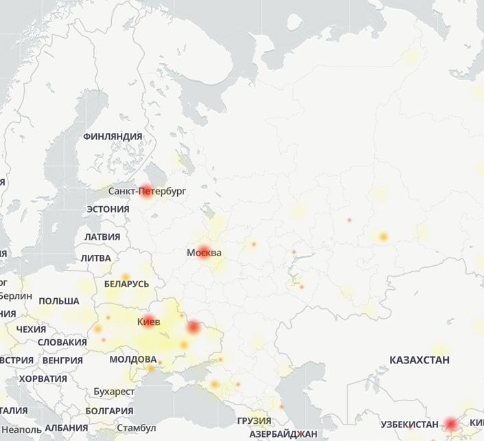 Карта сбоев вк