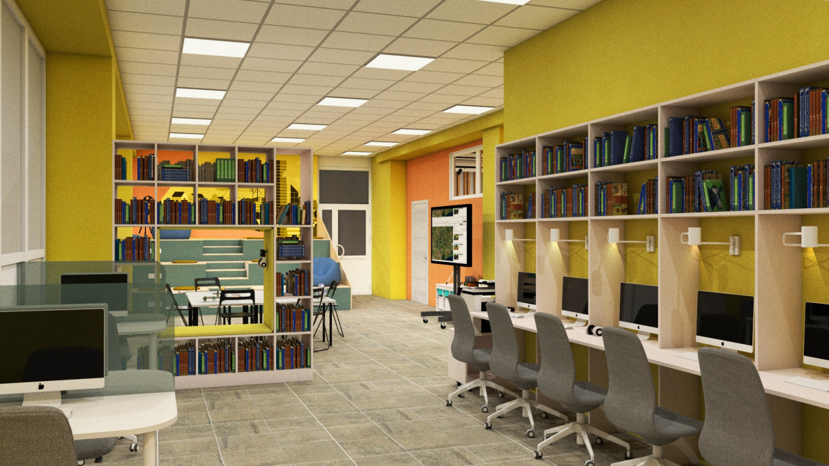 Библиотеку поделят на залы для групповых занятий и для индивидуальной работы