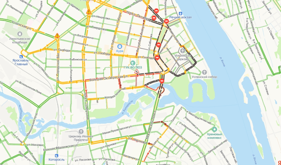 Пробки в ярославле сейчас онлайн карта смотреть онлайн бесплатно