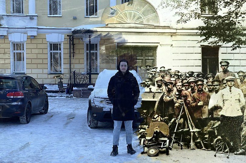 Фото сделано возле Волковского театра. На изображении запечатлены плененные немцы, которые волей судьбы оказались в Ярославле во время восстания Фото сделано возле Волковского театра. На изображении запечатлены плененные немцы, которые волей судьбы оказались в Ярославле во время восстания