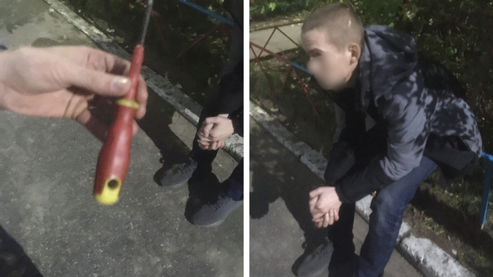 В Архангельске рядом с детским садиком задержали неадекватного мужчину с отверткой