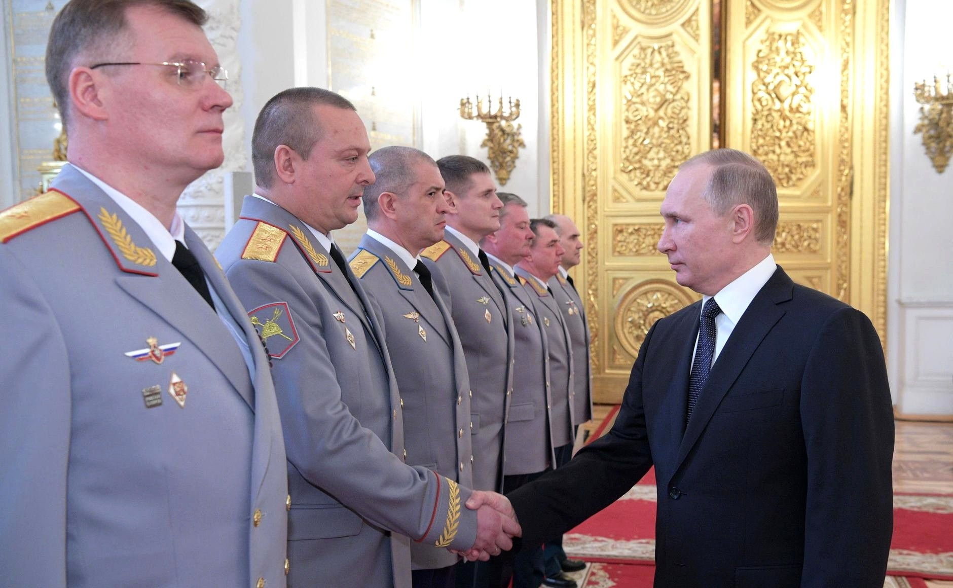 Встреча президента России Владимира Путина с офицерами, назначенными на высшие командные должности. На переднем плане — Игорь Конашенков