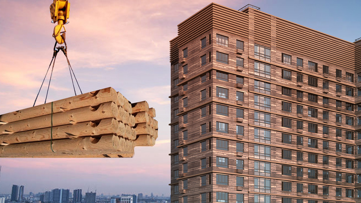 В России начнут строить деревянные многоэтажки. Как такие дома выглядят? Примеры из Сибири, Германии и Швеции