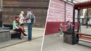 В центре Красноярска мужчины раздают прохожим флажки России, а потом просят за это деньги