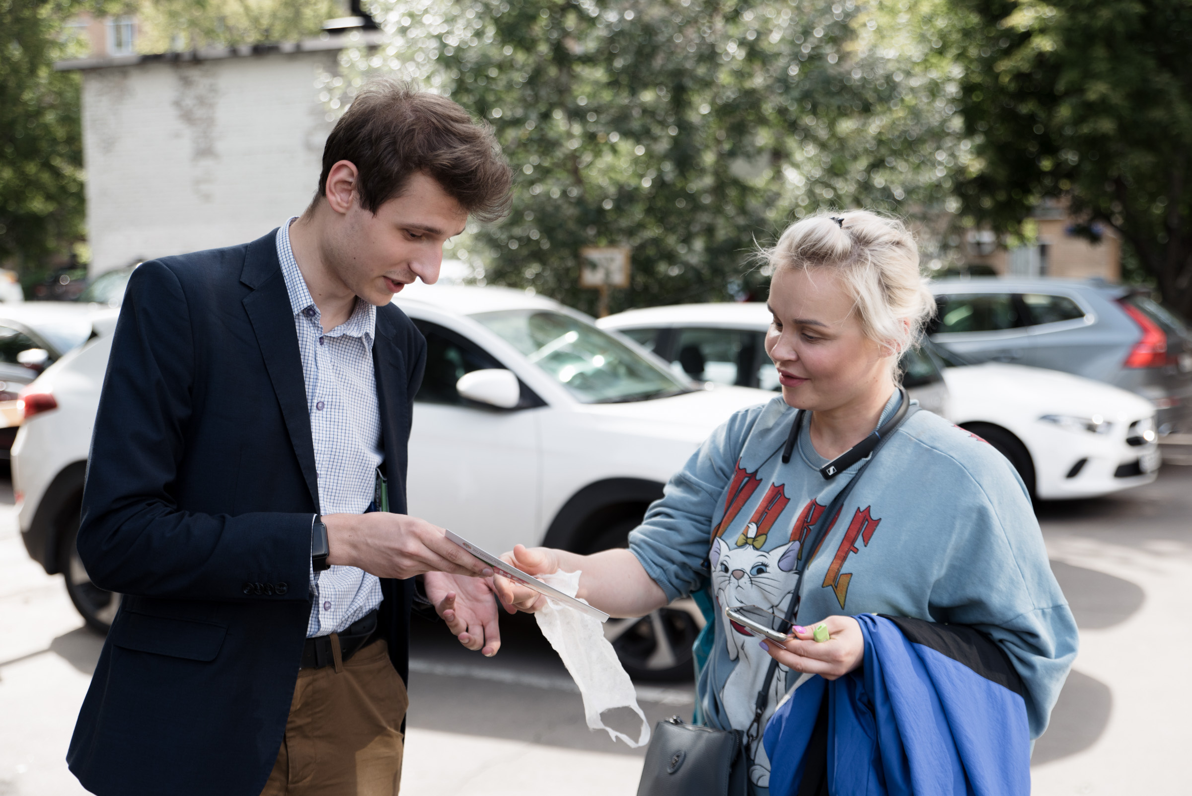 Михаил Плетнев во время выборной кампании в муниципальные депутаты Бабушкинского района Москвы