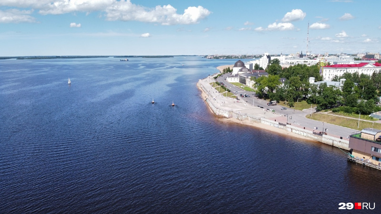 Архангельск Северная Двина река мост