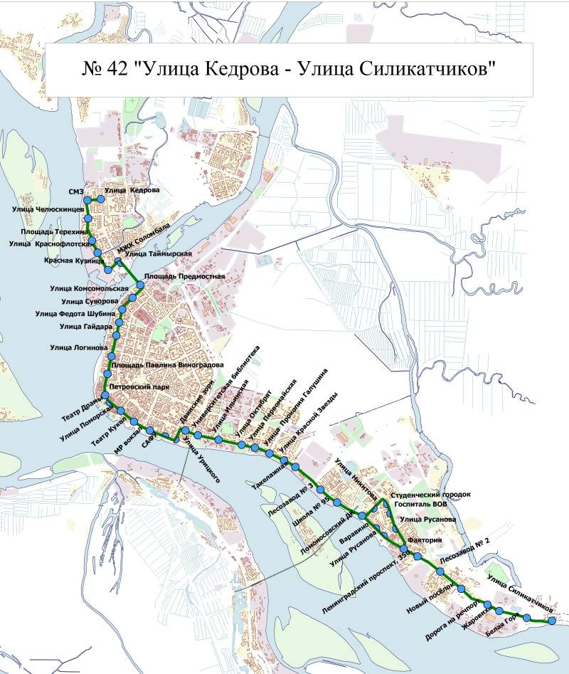 Автобус 42 карта