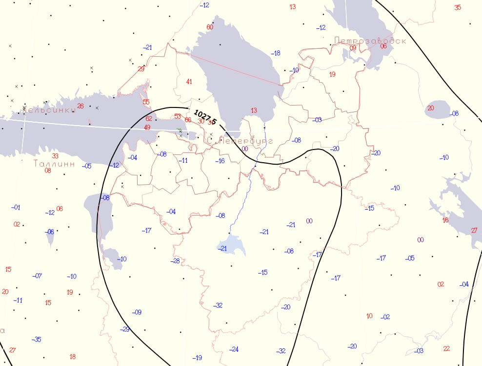 Карта погоды ленинградской области