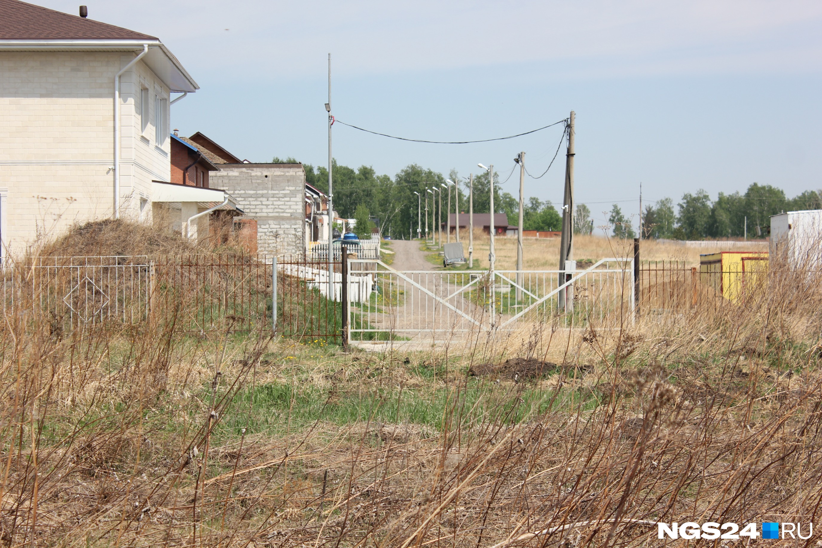 Перед воротами всё заросло бурьяном