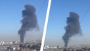 Столб черного дыма поднялся над улицей Писемского — там горят склады