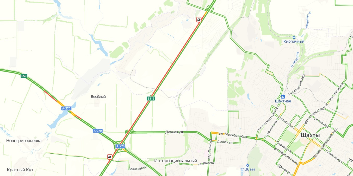 Карта ростовской обл пробки