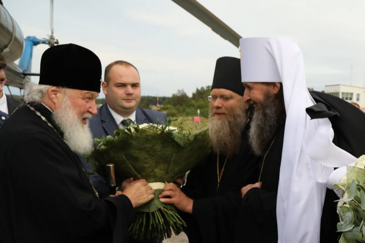Патриарх на Соловках в 2019 году Патриарх на Соловках в 2019 году
