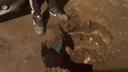 «Что это за асфальт?»: в Ярославле парень провалился в огромную яму у подъезда