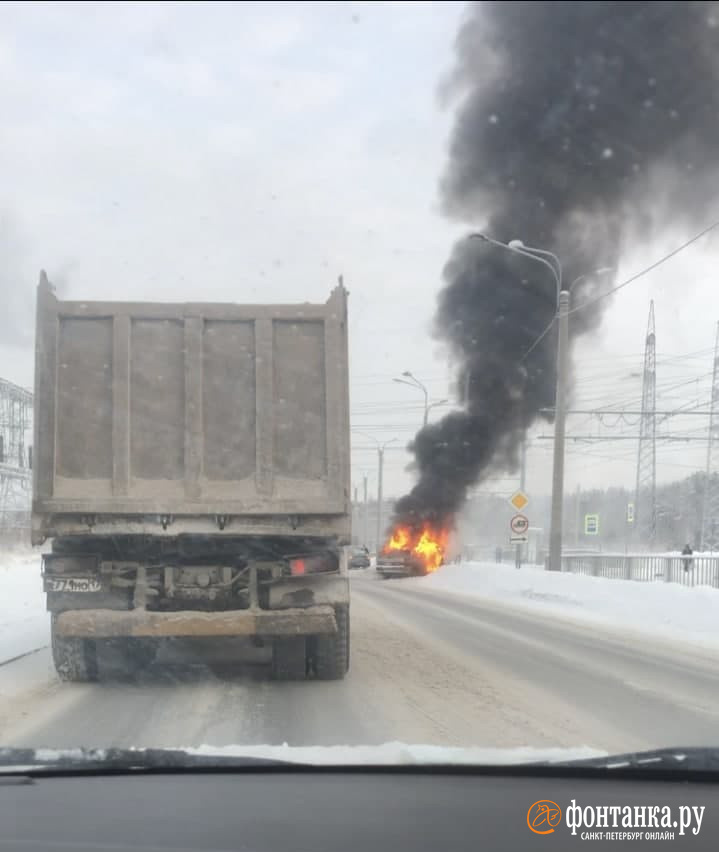 Жаркое утро в Петербурге: за полдня в городе сгорели восемь машин
