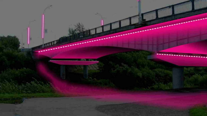 Власти Кемерова выделили более 300 млн на ремонт моста. После этого он будет светиться 16 млн цветов