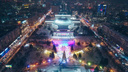 Блогер снял центр ночного Новосибирска с высоты — получилось празднично