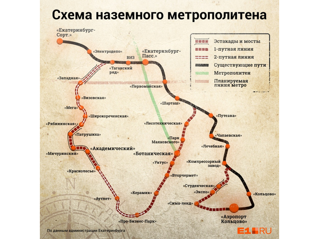 Проект наземного метро в екатеринбурге