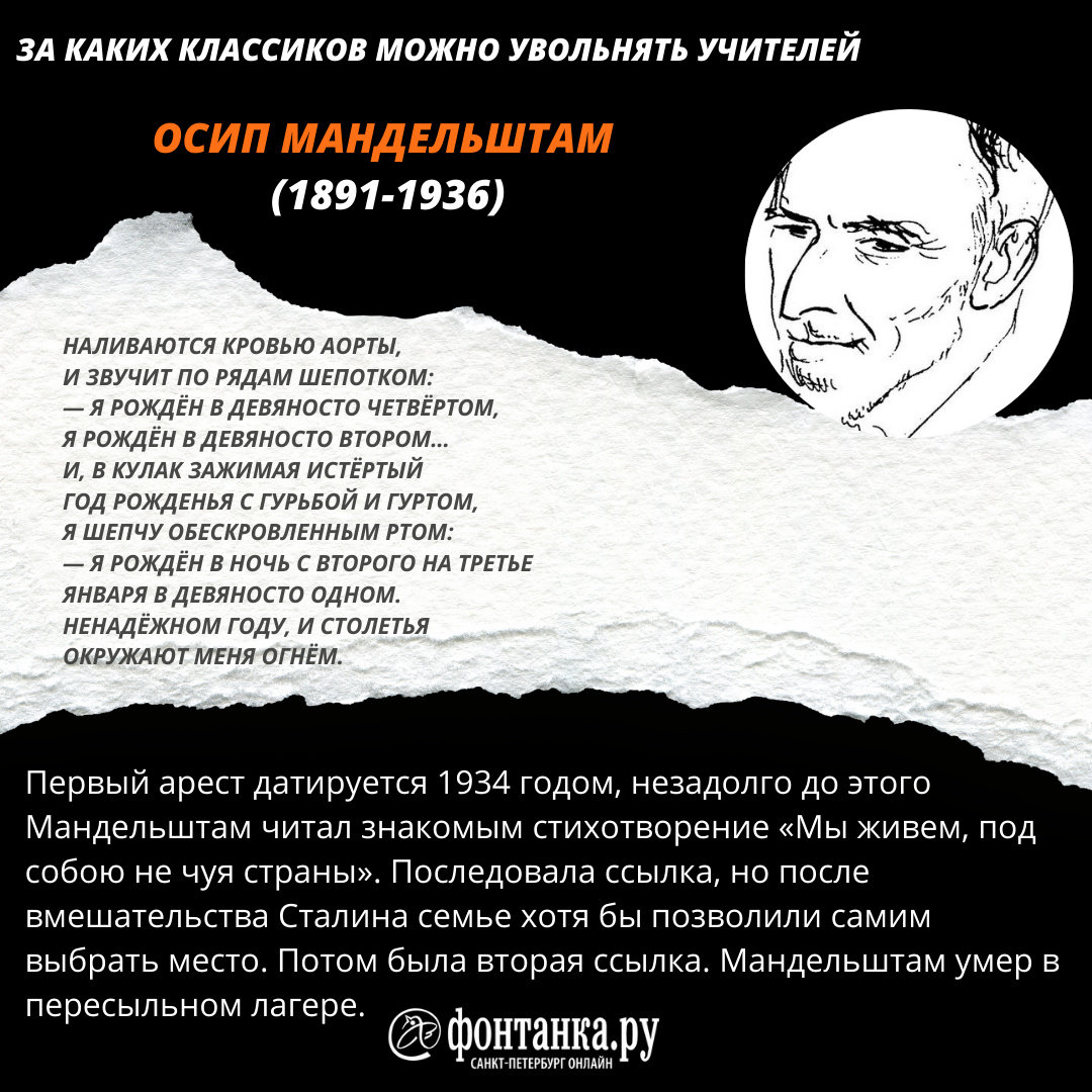 А имей 100 врагов. За каких классиков можно увольнять учителей - 7 февраля  2022 - ФОНТАНКА.ру